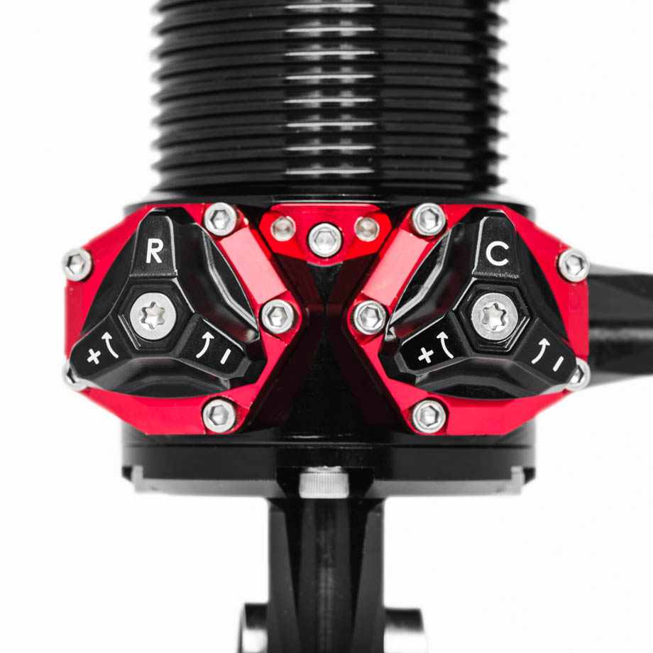 QA1 4-way adjustable MOD series shocks for drag racing, autocross, and road course suspension tuning, offering fine-tuned control of compression and rebound.