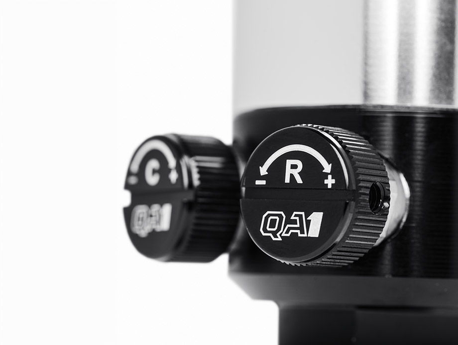 Adjustment knobs for compression and rebound adjustment on QA1 double adjustable shocks.